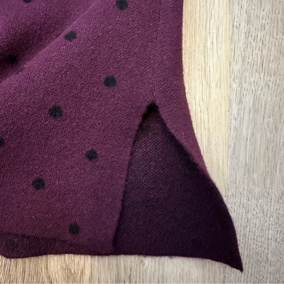 NWT Cynthia Rowley Woman Plum Polka Dot Sweater Size 1X - Picture 4 of 6